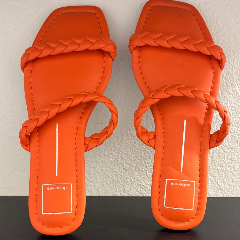 Dolce Vita Orange Braided Women's Sandals